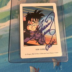Gohan Signed Card Dbz