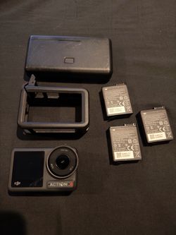 DJI Action 4 Camera with 3 Batteries and Charging Case