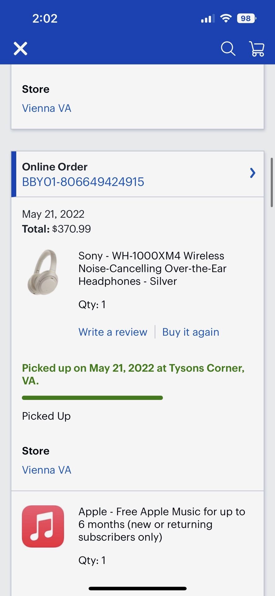 Sony - WH-1000XM4 Wireless Noise-Cancelling Over-the-Ear Headphones - Silver