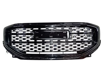 For 2017 2018 2019 GMC Acadia Denali Front Upper Grille Assembly Gloss Black NEW