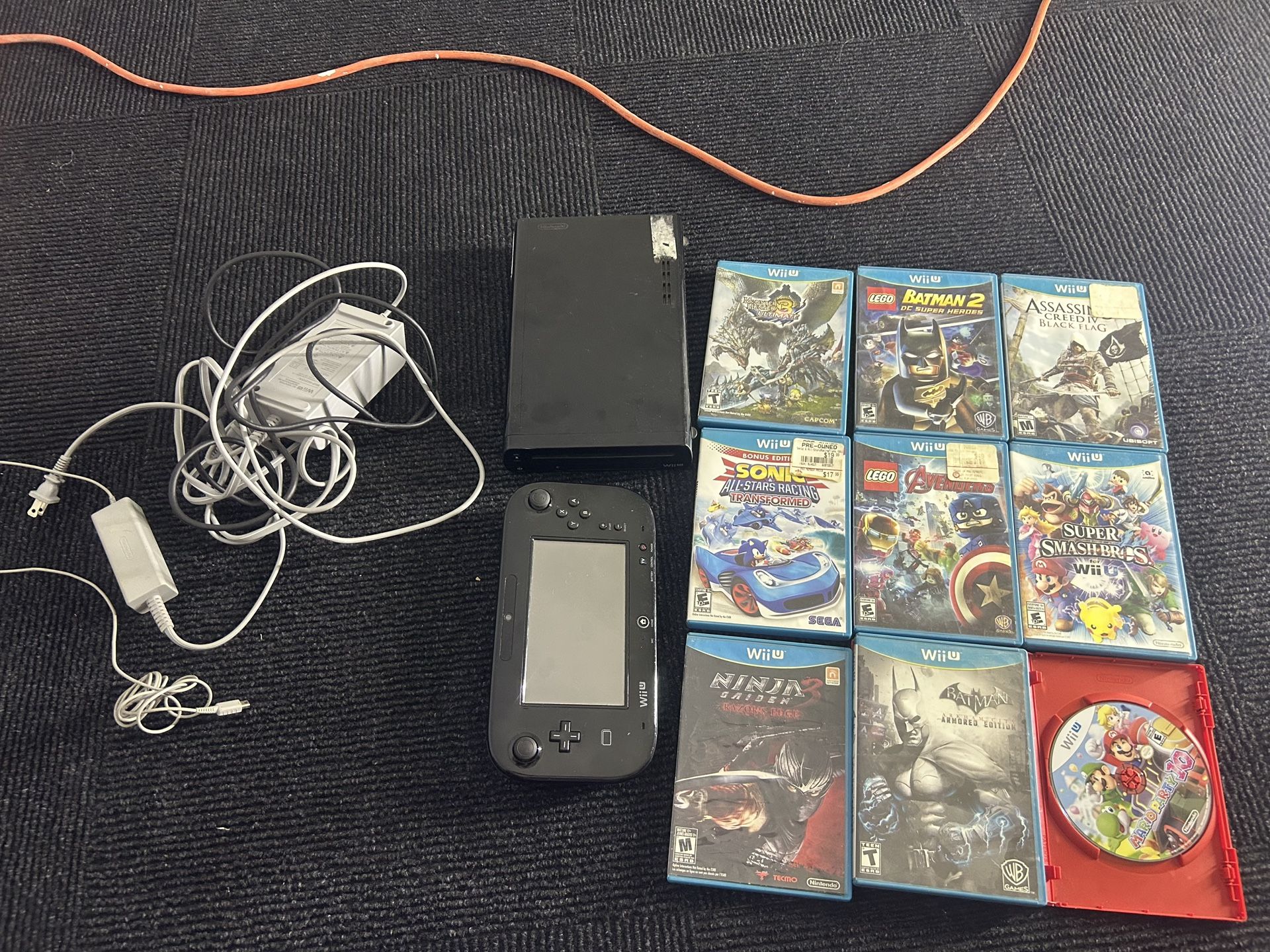 Nintendo Wii U With 10 Games