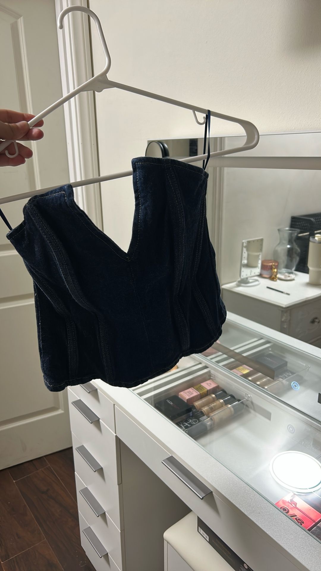 Zara Denim Corset Top 💙