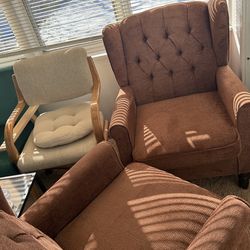 Angiolino Upholstered Button Tufted Small Accent Chair Armchair