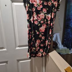 Black Dress With Flowers