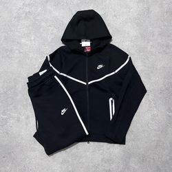 Black Reflective Hoodie Jogger Set
