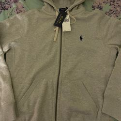 Gray Polo Hoodie 