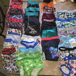 28pair size8 bleached & washed boys underwear 10 breifs 18 boxer briefs PARMA PU 44134 FIRM$$$