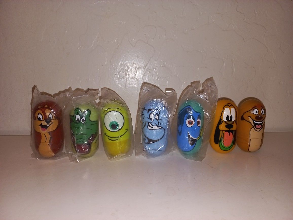 Kellogg’s Disney Mighty Beanz Weebles Wobble Disney Character Lot Of 7