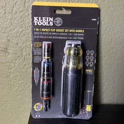 Klein Tools 7 in 1 Impact Flip Socket Set With Handle