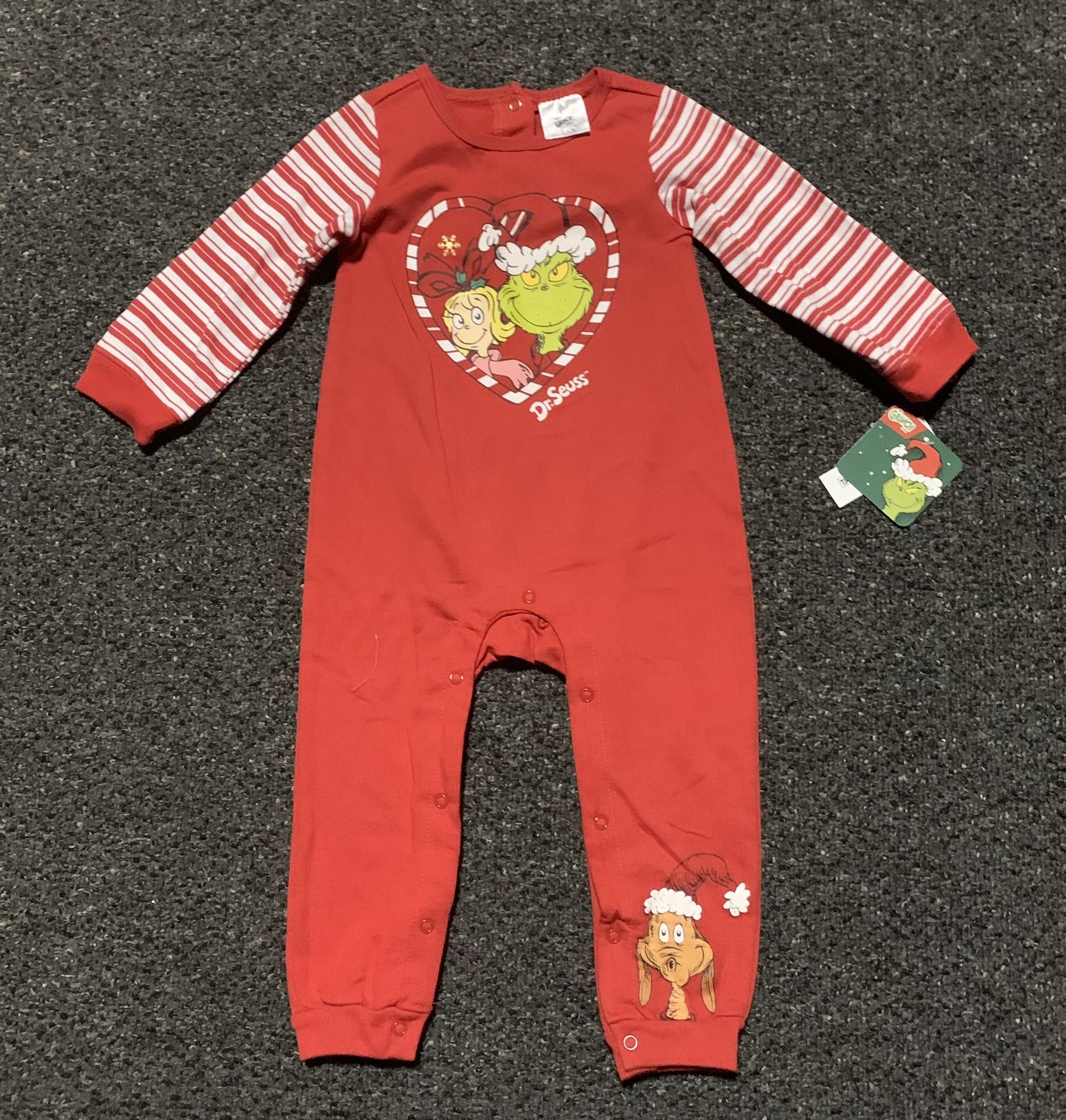 New The Grinch and Cindy Lou and Max girls size 18 Or 24 month Christmas romper