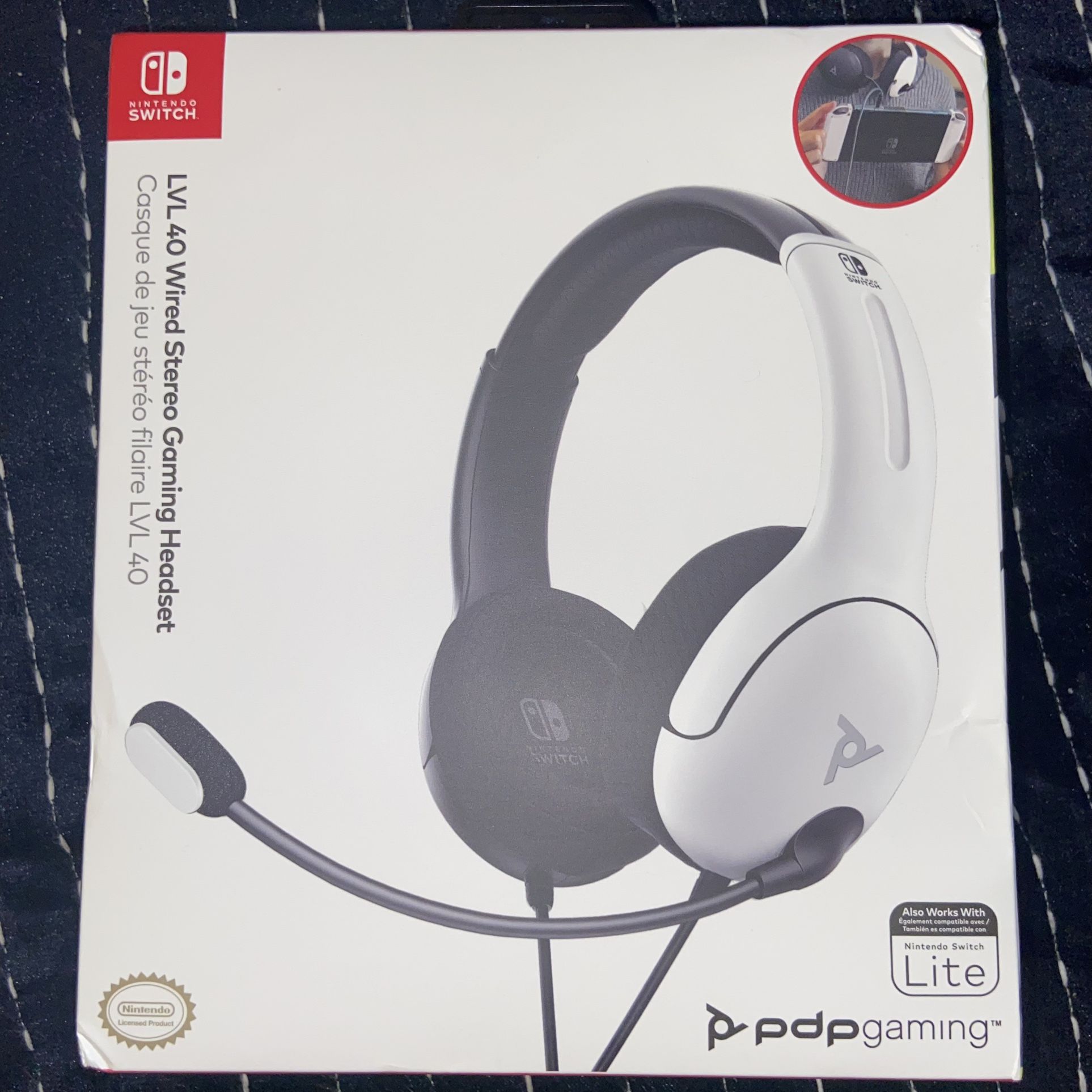 NEW WIRED STEREO GAMING HEADSET w/ MIC LVL40 NINTENDO SWITCH PC MOBILE VR NOISE CANCEL