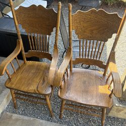 Press Back Chairs With Arms