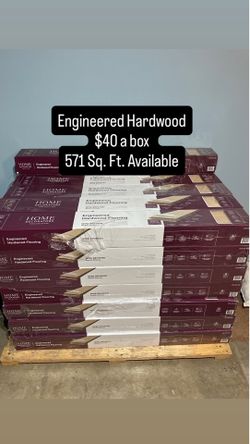 Hardwood engineered Flooring – Wymill Hickory – NEW – 571 sq ft piso de madera not LVP