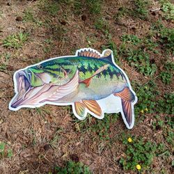 Metal Bass Fish Sign