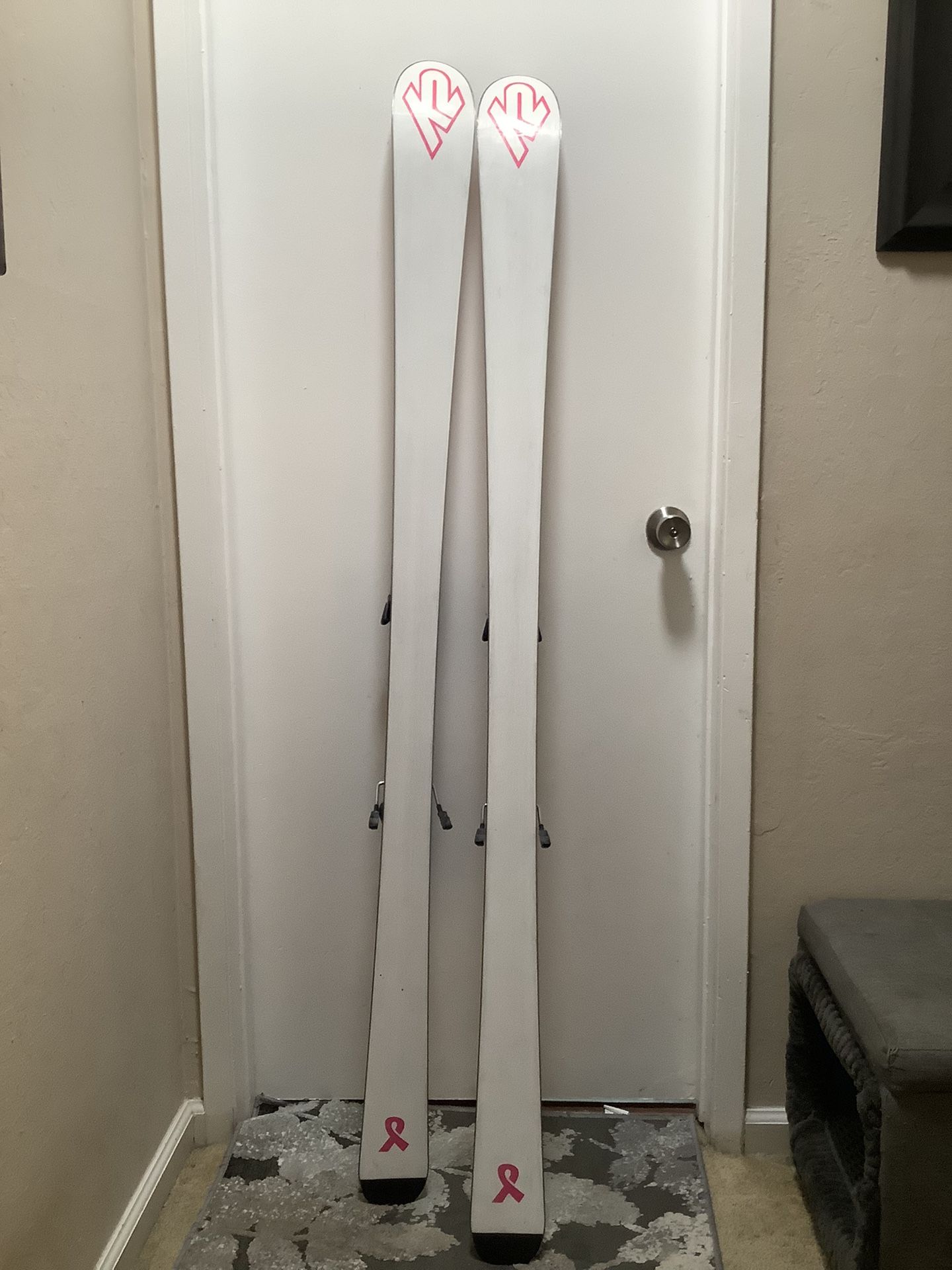 blue k2 breast cancer skis 159cm k2 special edition breast cancer awareness skis for Sale in Fremont,  CA