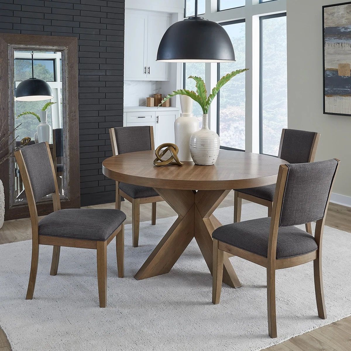OUTLET | COSTCO Zealand 54" Round Dining Table and 4 Chairs for Sale in ...