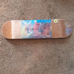 SIREN SKATEBOARDS THE JESUS AND HIS ANGELS LOGO SKATEBOARD DECK SIZE 8.1