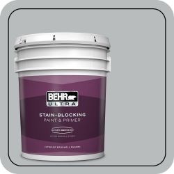 BEHR ULTRA 5 gal. #PPU18-05 French Silver Extra Durable Eggshell Enamel Interior Paint & Primer