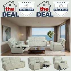 2-PIECE JUMBO CORDUROY SOFA SET: CLEARANCE