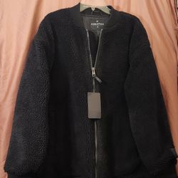 Fabletics Bomber JacketFabletics Black Teddy Oversized Bomber Jacket XL