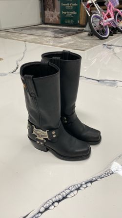 Harley-Davidson Vintage Eagle Leather Harness Boots - Women Size 5