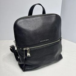 Michael Kors Rhea Slim Backpack Black Leather

