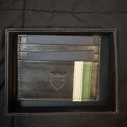 audemars piguet Leather Wallet Card Holder Striped 6 Card Slots