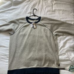 Men’s Reversible Shearling Fleece Crew 