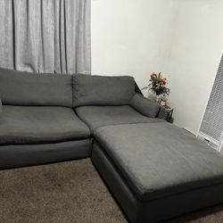 Couch With Large Ottoman 