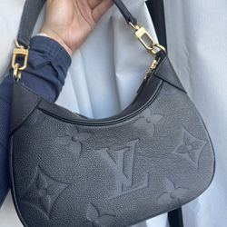 LV Black Leather Purse