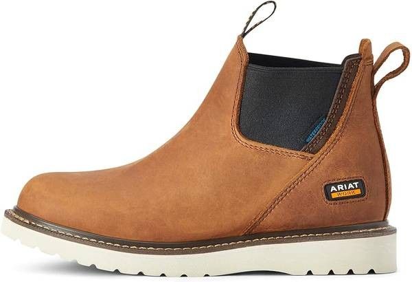 NEW WOMEN SZ 10.5 WATERPROOF Work Boots ARIAT Rebar Wedge Chelsea Soft Toe Boot - Work for Men As Size 9