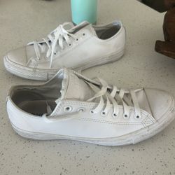 White Leather Converses 