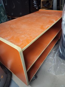 Rolling shop cart.