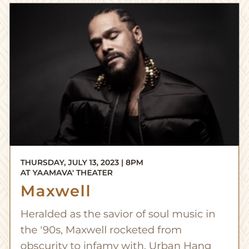 Maxwell Tickets For Sale