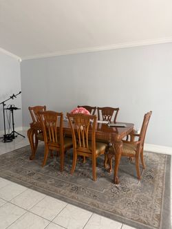 Dining table set 6 chairs / Juego de comedor