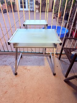 Glass Top Computer Desk