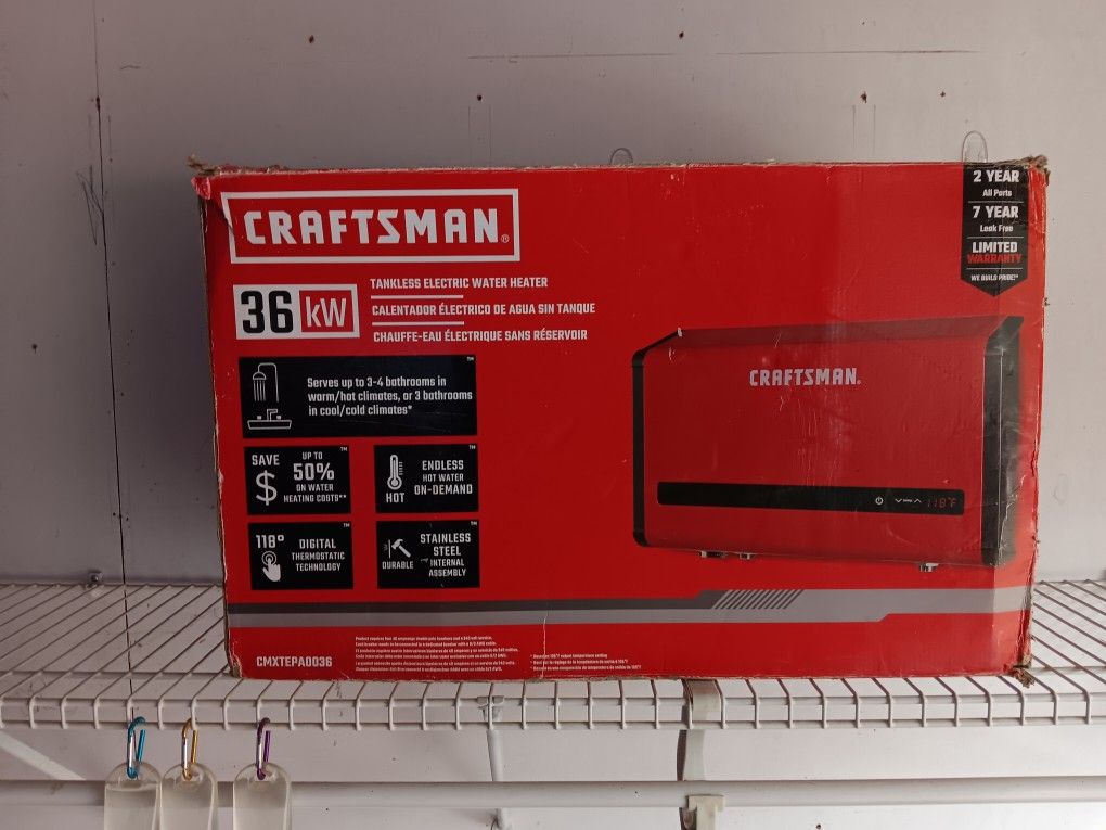 Craftsman 36kw Tankless Electric Water Heater 