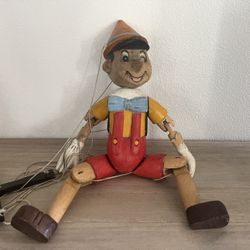 1950’s Vintage Carved Wood Pinochio Marionette
