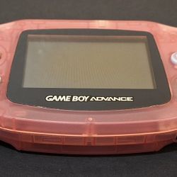 NINTENDO GAMEBOY ADVANCE FUCHSIA PINK WITH CARRYING CASE - FULLY TESTED!