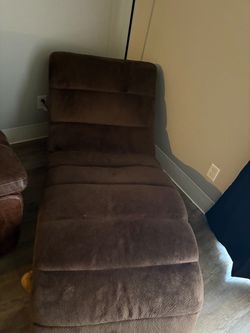 brown small couch/chair