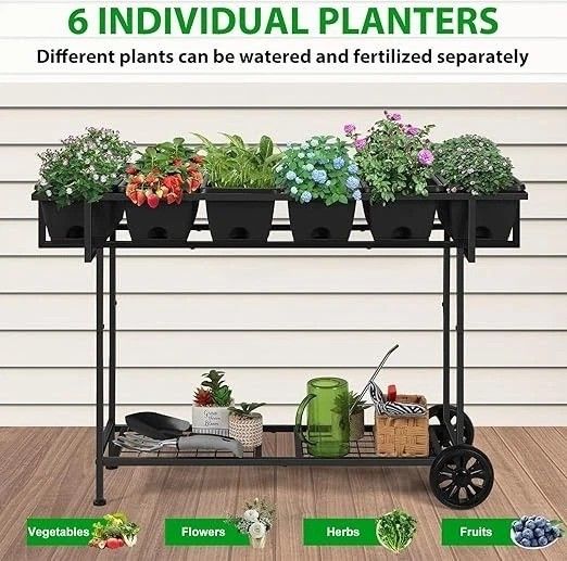 Plastic Raised Garden Bed Outdoor with Legs in Elevated Standing Planter