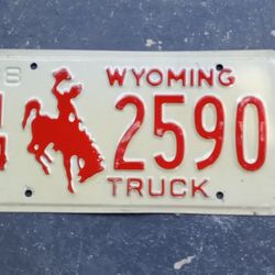 Nice Wyoming License Plate 