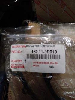 Toyota 6 cyl water pump gasket