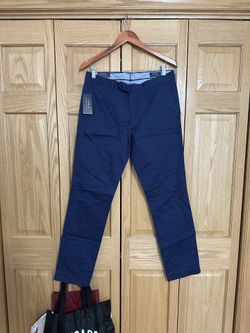 New Men's Polo Ralph Lauren Blue Stretch Slim Fit Chino Pants 32x32