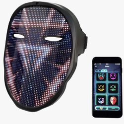 Led Mask with Rechargeable Bluetooth-compatible App Controlled