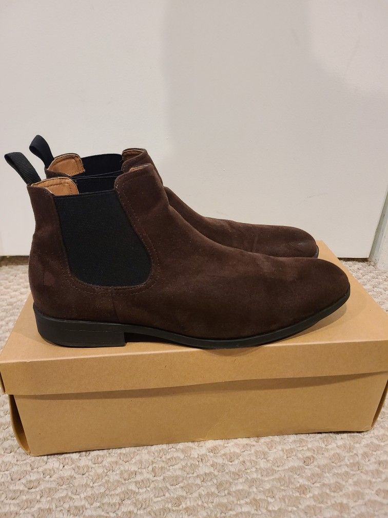 Mens H&M Brown Suade Boots 