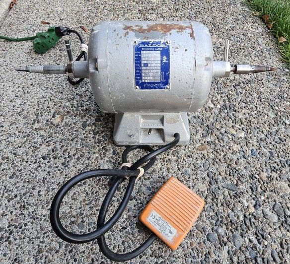 Baldor Dental Lab Polishing Lathe Model 353T 1/4 Horsepower Dual Chuck AC Motor