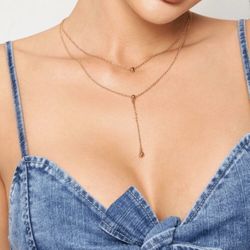 Dainty NEW Layered Ball Charm Layered Necklace