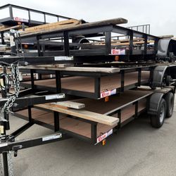 2024 Carson Trailer Black Standard Utility 6.5’ X 14’ 7K GVWR 