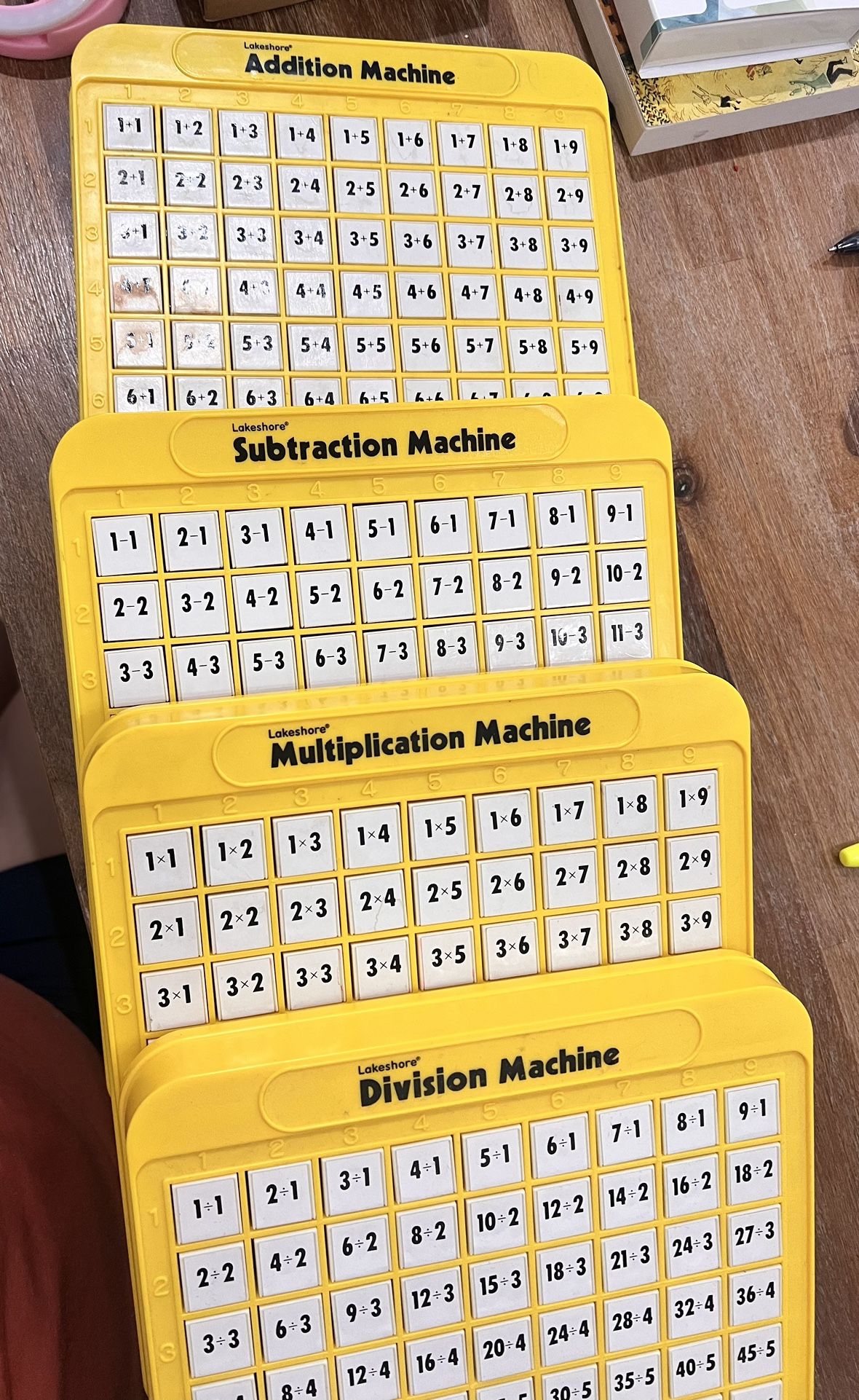 Lakeshore Math Machines Addition Subtraction Multiplication Division Push Button